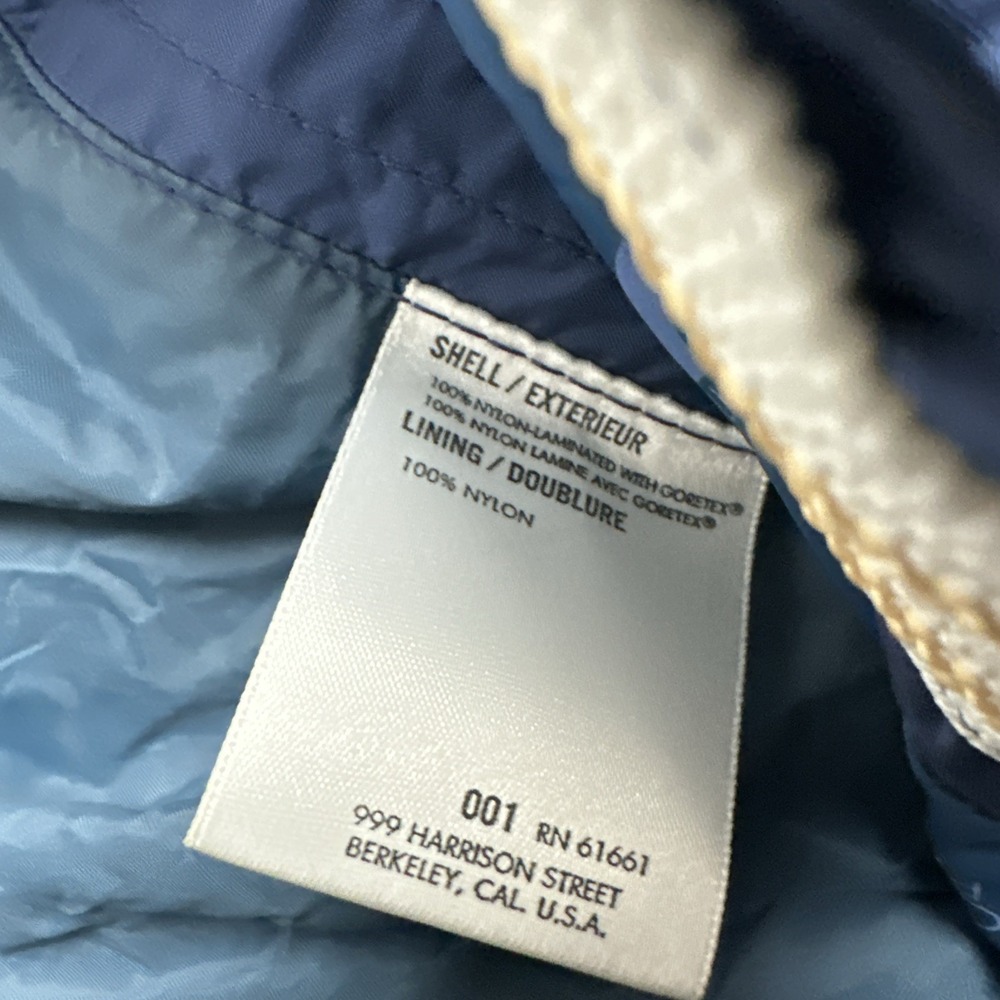 VTG 80s The North Face Gore-Tex Nylon Pants Men Medium Blue Side Zip Made in USA - Picture 4 of 16